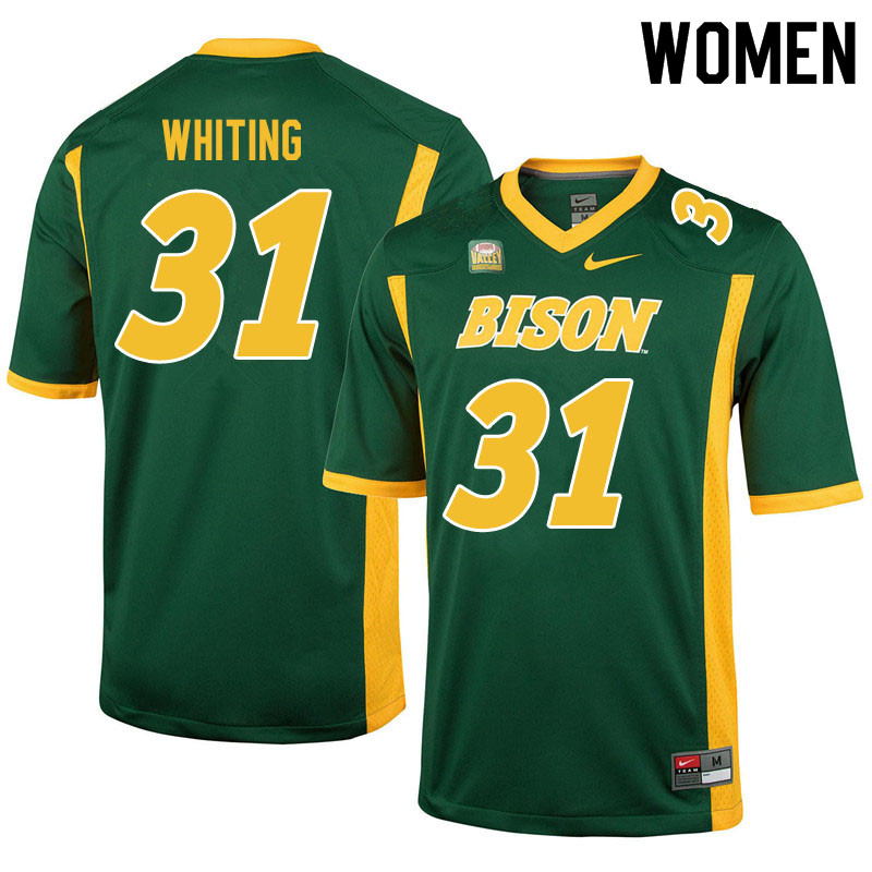 Women #31 Nathan Whiting North Dakota State Bison College Football Jerseys Sale-Green